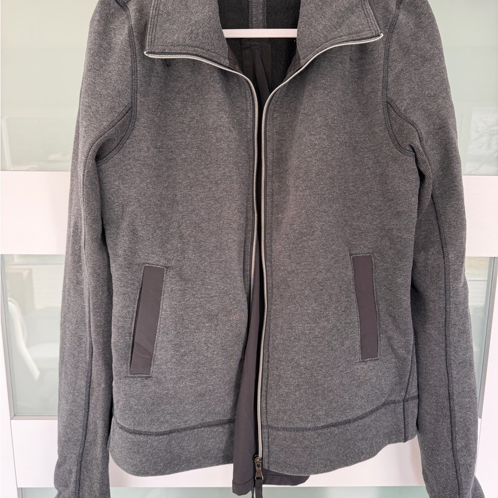 Lululemon dark grey zip up scuba